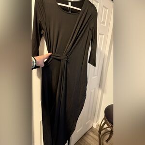 Elegant Black Wrap Dress